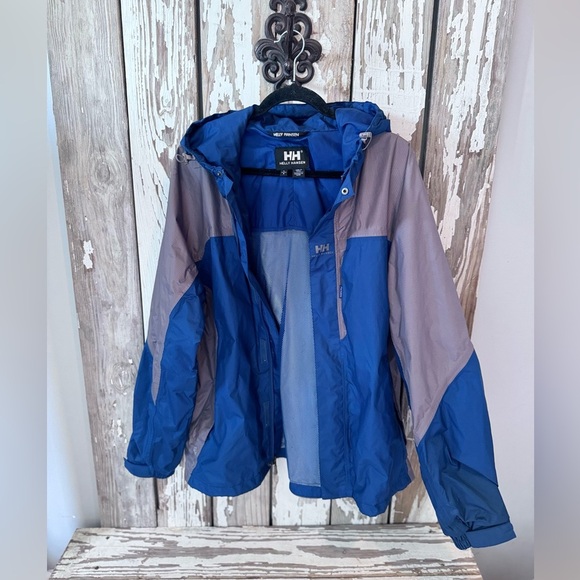 HELLY HANSEN Watertight Technology Jacket Blue/ Gray Size Large Packable - Picture 4 of 15